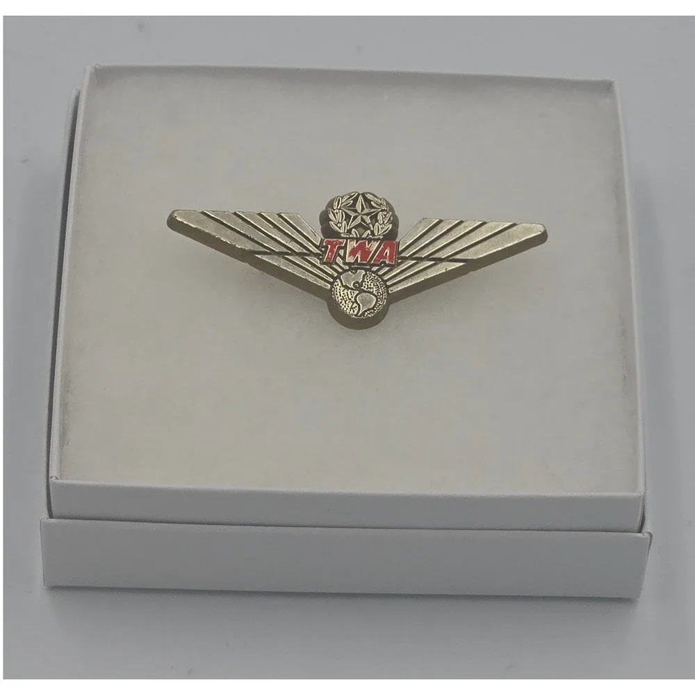 Pilot Wing Pin Trans World Airlines Badge - Gift Boxed